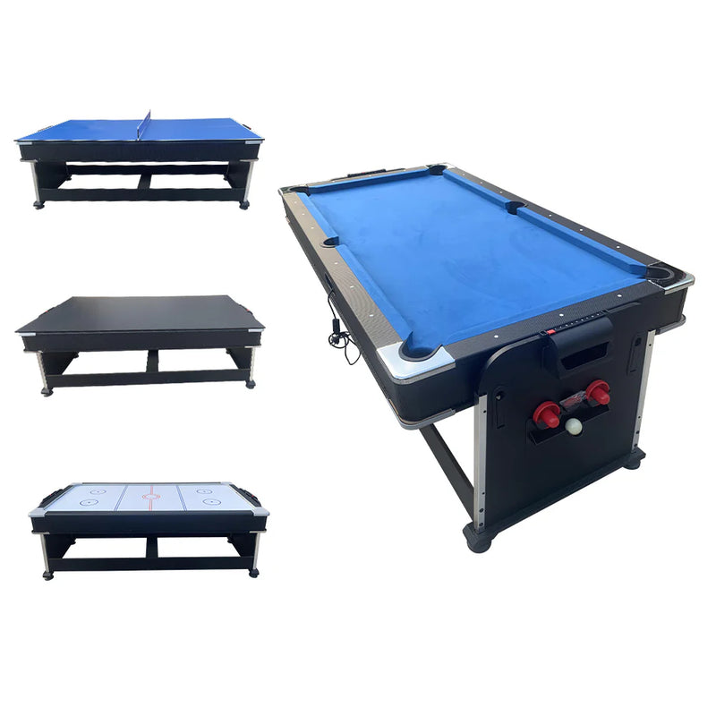 Eeeza 7FT 4-in-1 Multifunction Convertible Pool Table – Ultimate Entertainment for All Ages! 🎱🏓⚽🏒