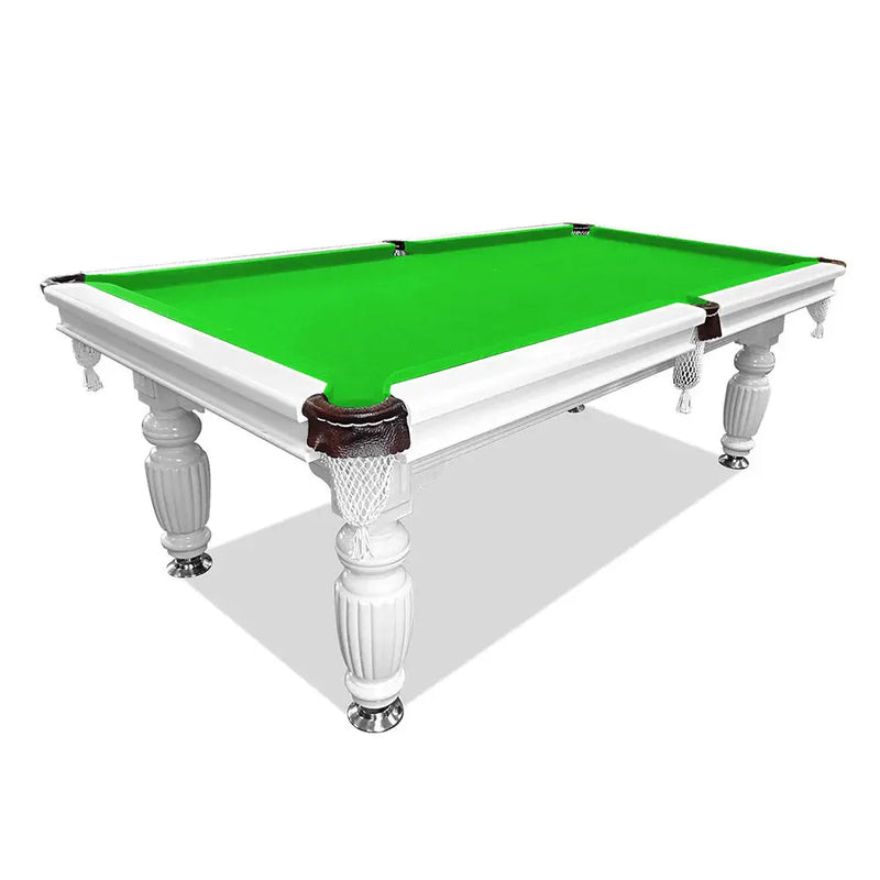 Eeeza 8FT White Frame Slate Billiard Pool Table – Modern Elegance, Professional Precision 🎱🤍