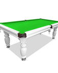 Eeeza 8FT White Frame Slate Billiard Pool Table – Modern Elegance, Professional Precision 🎱🤍