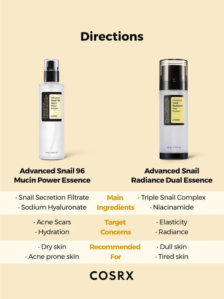 COSRX Advanced Snail Radiance Dual Essence – 80ml